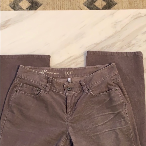 Ann Taylor Loft Gray Cords. Curvy Boot - Picture 3 of 3